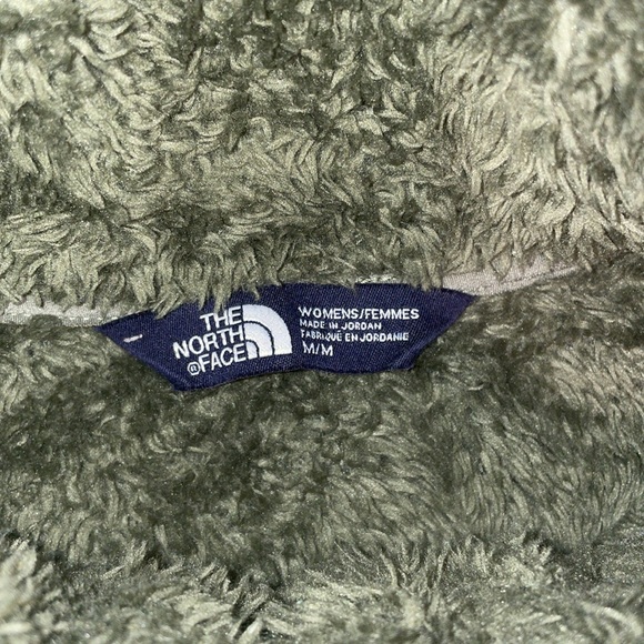 NORTHFACE Furry Fleece Green Cozy Warm Knit Midweight Osito Fuzzy Zip Up Vest M - Picture 7 of 10